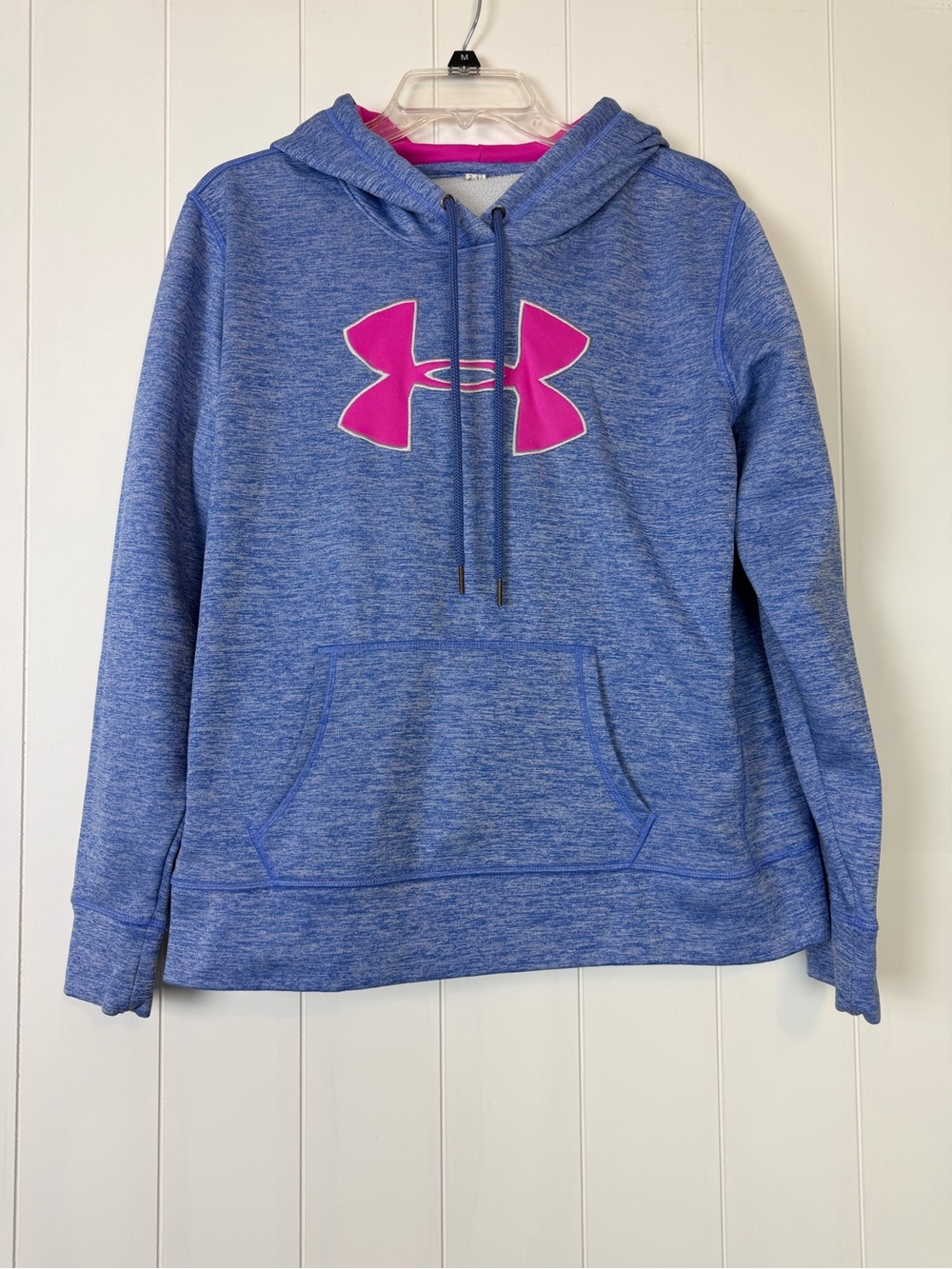 Under Armour Fleece Hoodie Blue Pink Logo
